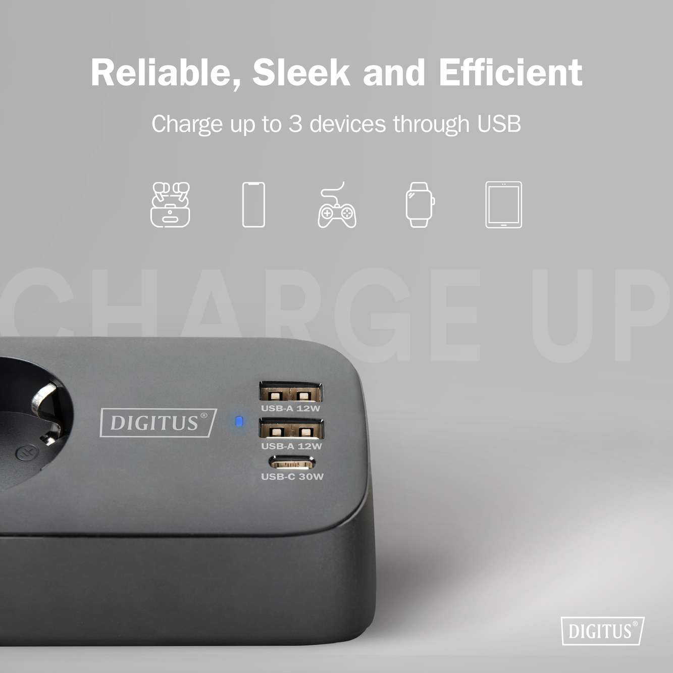 3-voudige stekkerdoos met 2x USB-A en 1x USB-C aansluitingen, zwart - Afbeelding 9