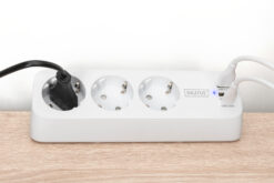 3-voudige stekkerdoos met 2x USB-A en 1x USB-C aansluitingen, wit - Afbeelding 4