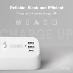 3-voudige stekkerdoos met 2x USB-A en 1x USB-C aansluitingen, wit - Afbeelding 8