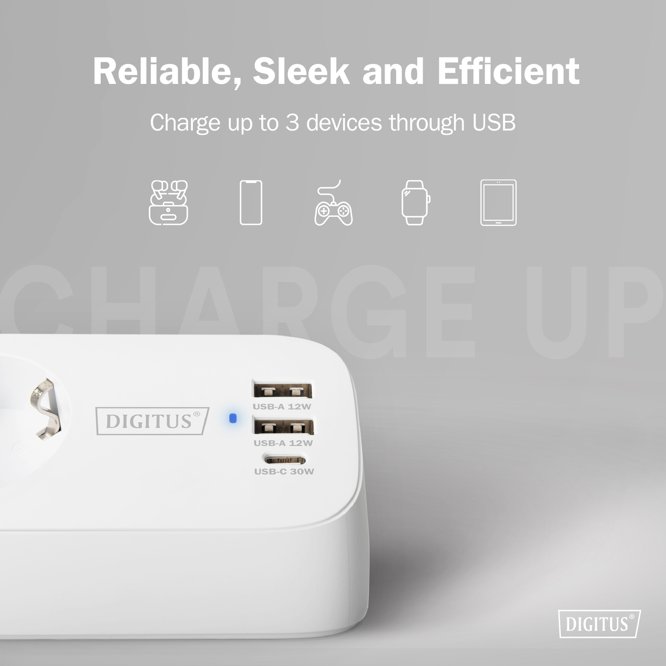 3-voudige stekkerdoos met 2x USB-A en 1x USB-C aansluitingen, wit - Afbeelding 8