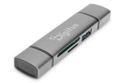 Dubbele kaartlezer & hub USB-C / USB-A