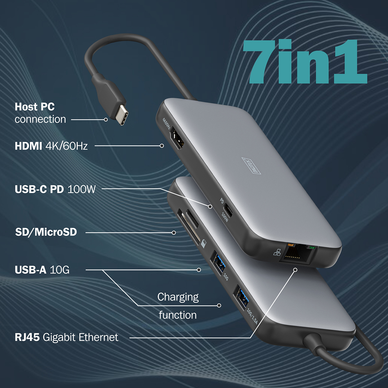 USB-C dockingstation, 7-poorts - Afbeelding 5