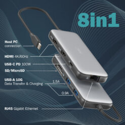 USB-C dockingstation, 8-poorts - Afbeelding 5
