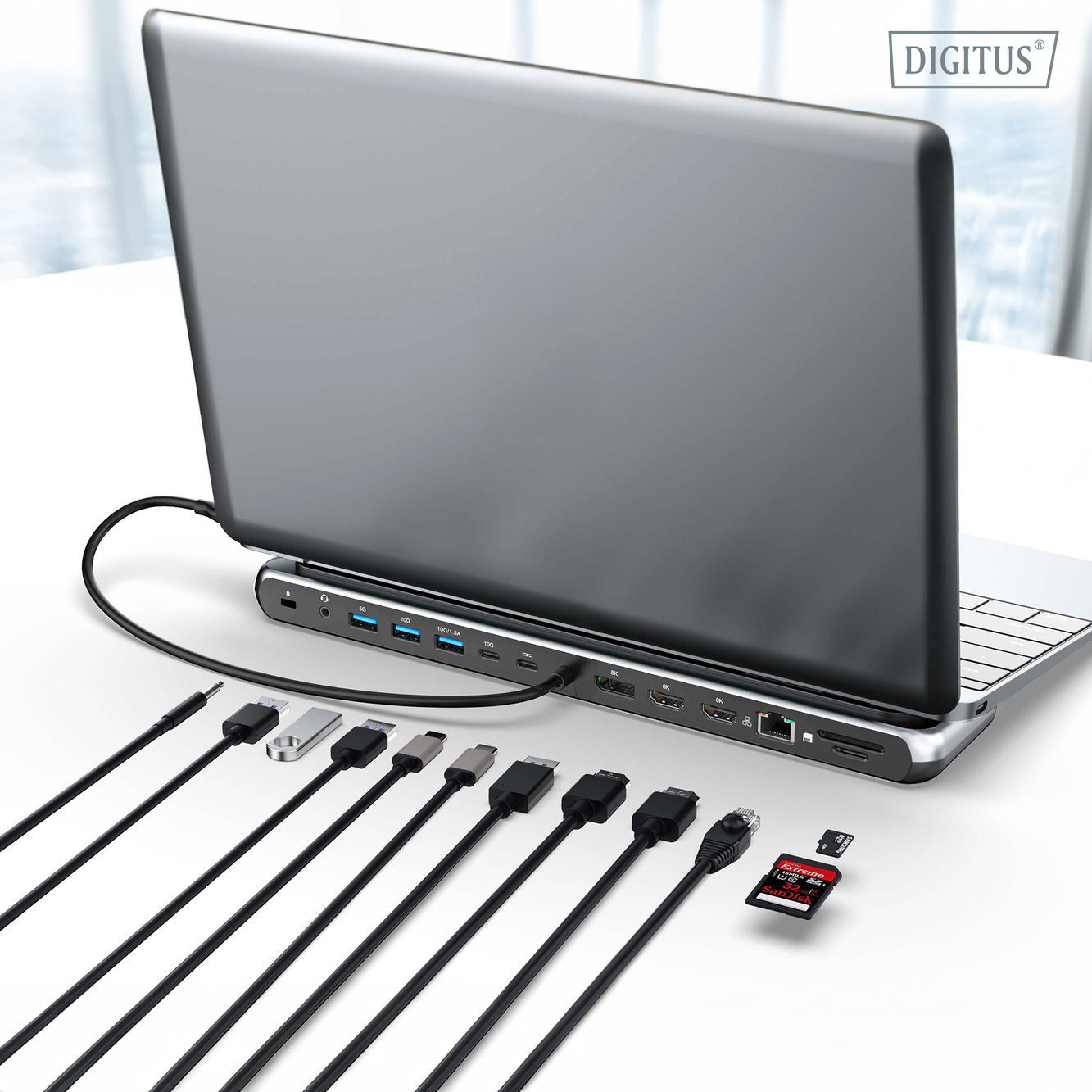 USB-C 8K-dockingstation, 12 poorten - Afbeelding 6