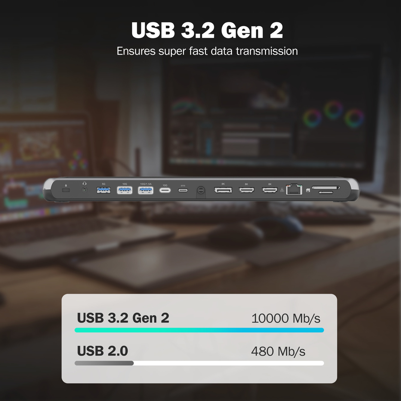 USB-C 8K-dockingstation, 12 poorten - Afbeelding 7