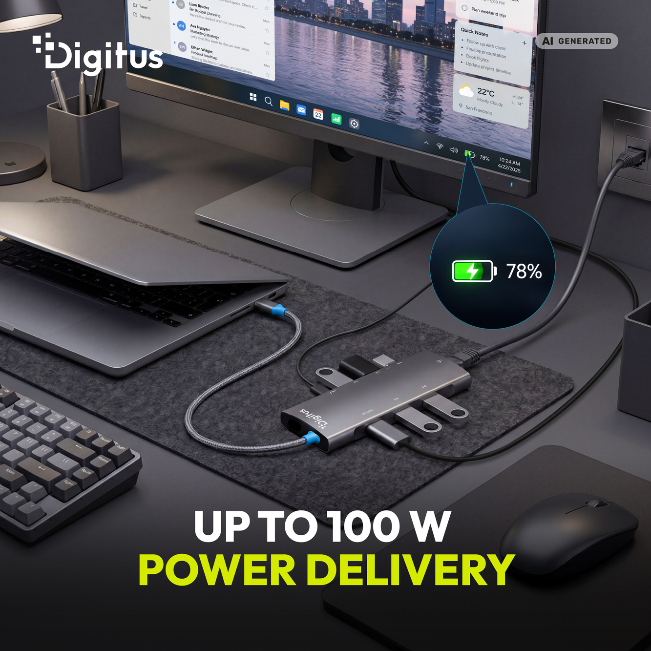 USB-C-dockingstation, 8 poorten - Afbeelding 7