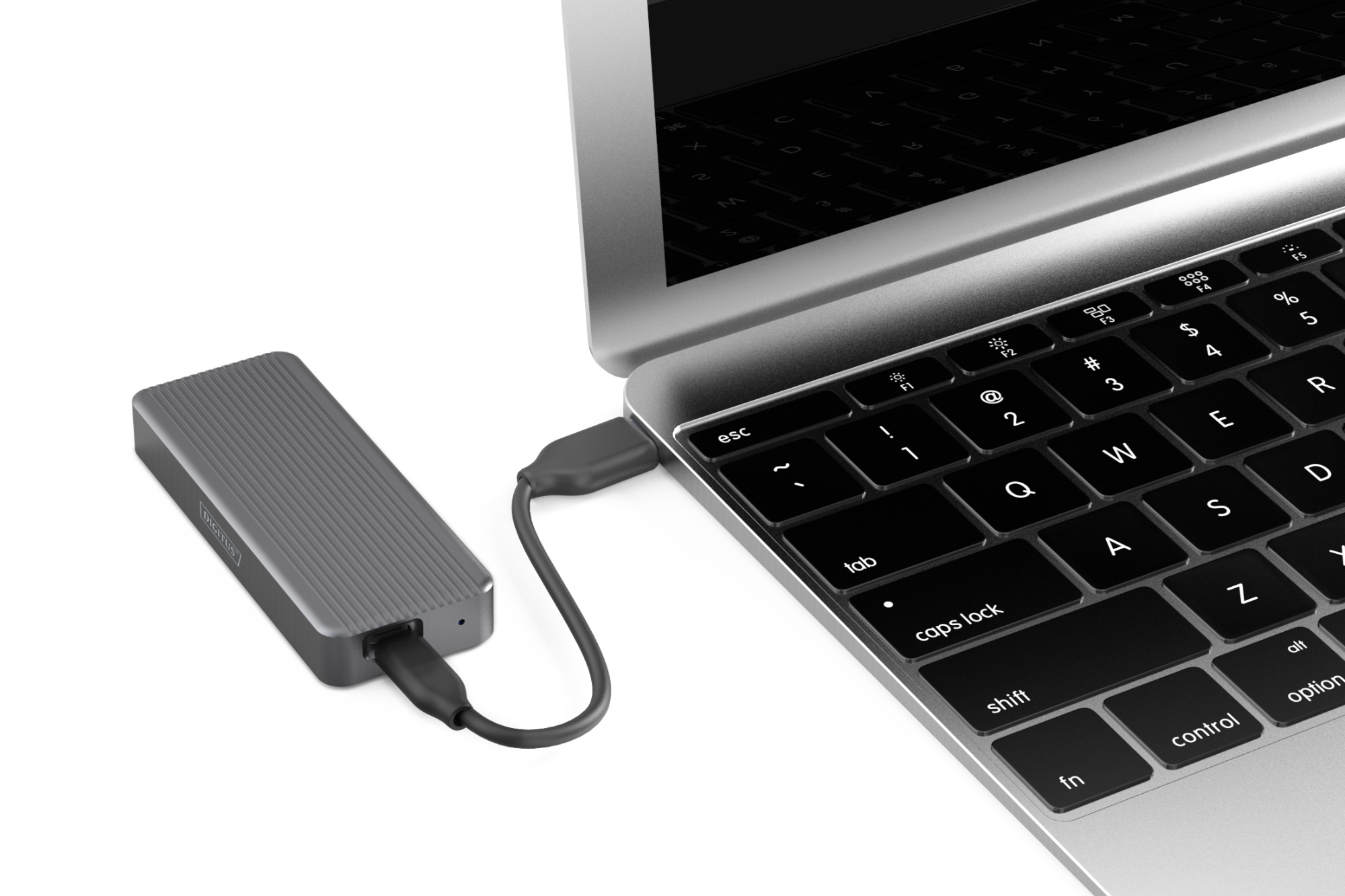 USB M.2 harde schijf behuizing, SSD, extern, NVMe , 20Gbps, USB 3.2 Gen2x2, aluminium, incl. montagemateriaal - Afbeelding 5