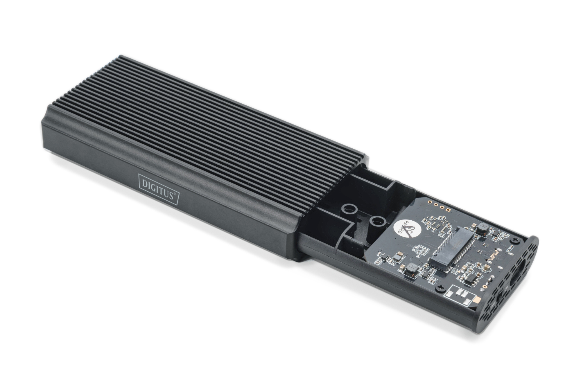 USB M.2-behuizing voor harde schijf, SSD, extern, NVMe, 40Gbps, USB 4.0, aluminium, zonder gereedschap - Afbeelding 2