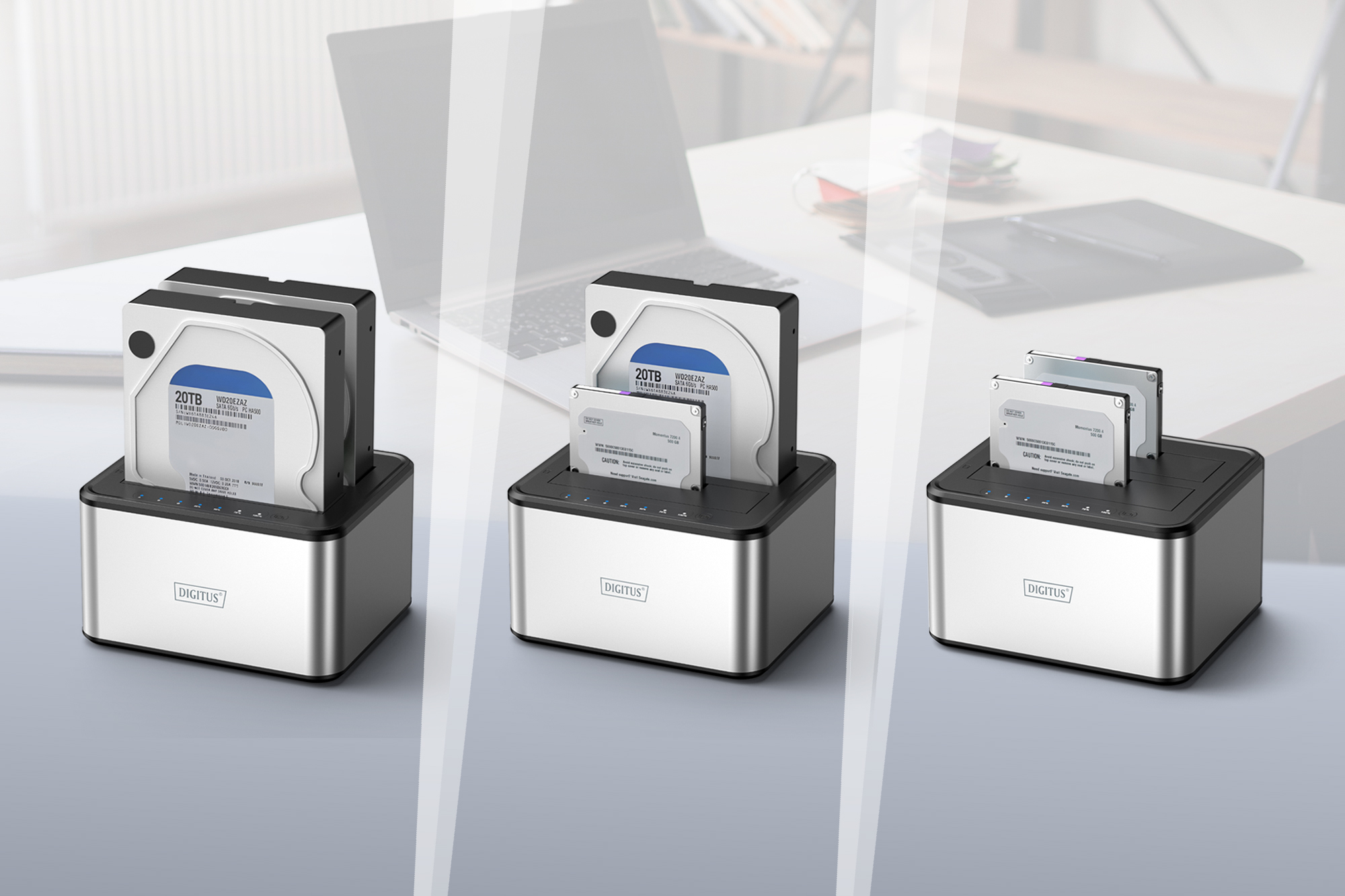 USB 3.0 dubbel SATA HDD docking station 2,5"/ 3,5 - Afbeelding 6