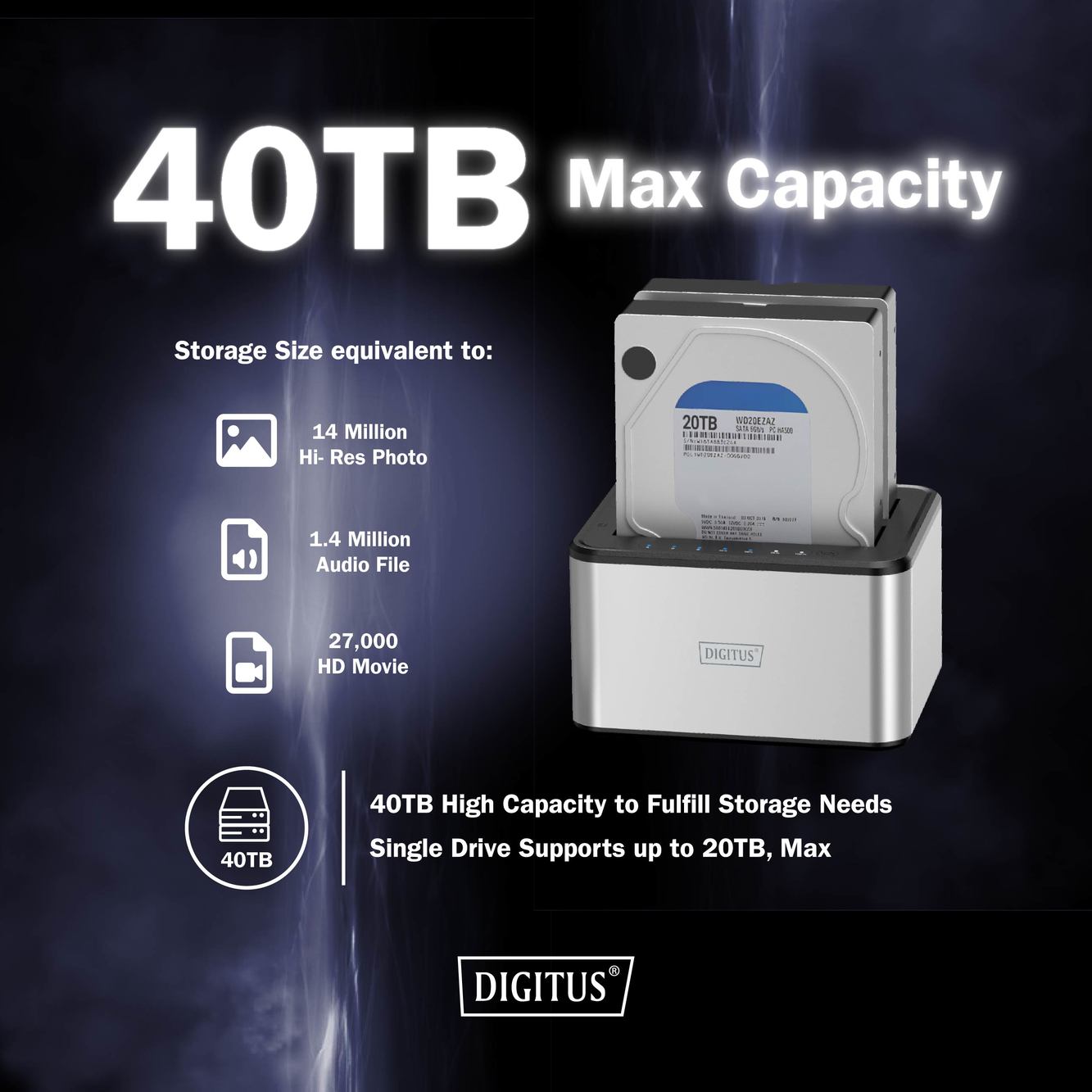 USB 3.0 dubbel SATA HDD docking station 2,5"/ 3,5 - Afbeelding 9