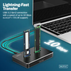 M.2 NVMe + M.2 SATA SSD docking station met SD Express kaartlezer, USB-C™ - Afbeelding 10