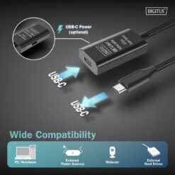 Actieve USB 3.2 Gen1 5G-verlengkabel, USB-C - USB-C, 5m - Afbeelding 5