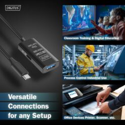 Actieve USB 3.2 Gen1 5G verlengkabel, USB-C - USB-A, 5m - Afbeelding 6