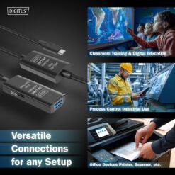 Actieve USB 3.2 Gen1 5G-verlengkabel, USB-C - USB-A, 10 m - Afbeelding 7