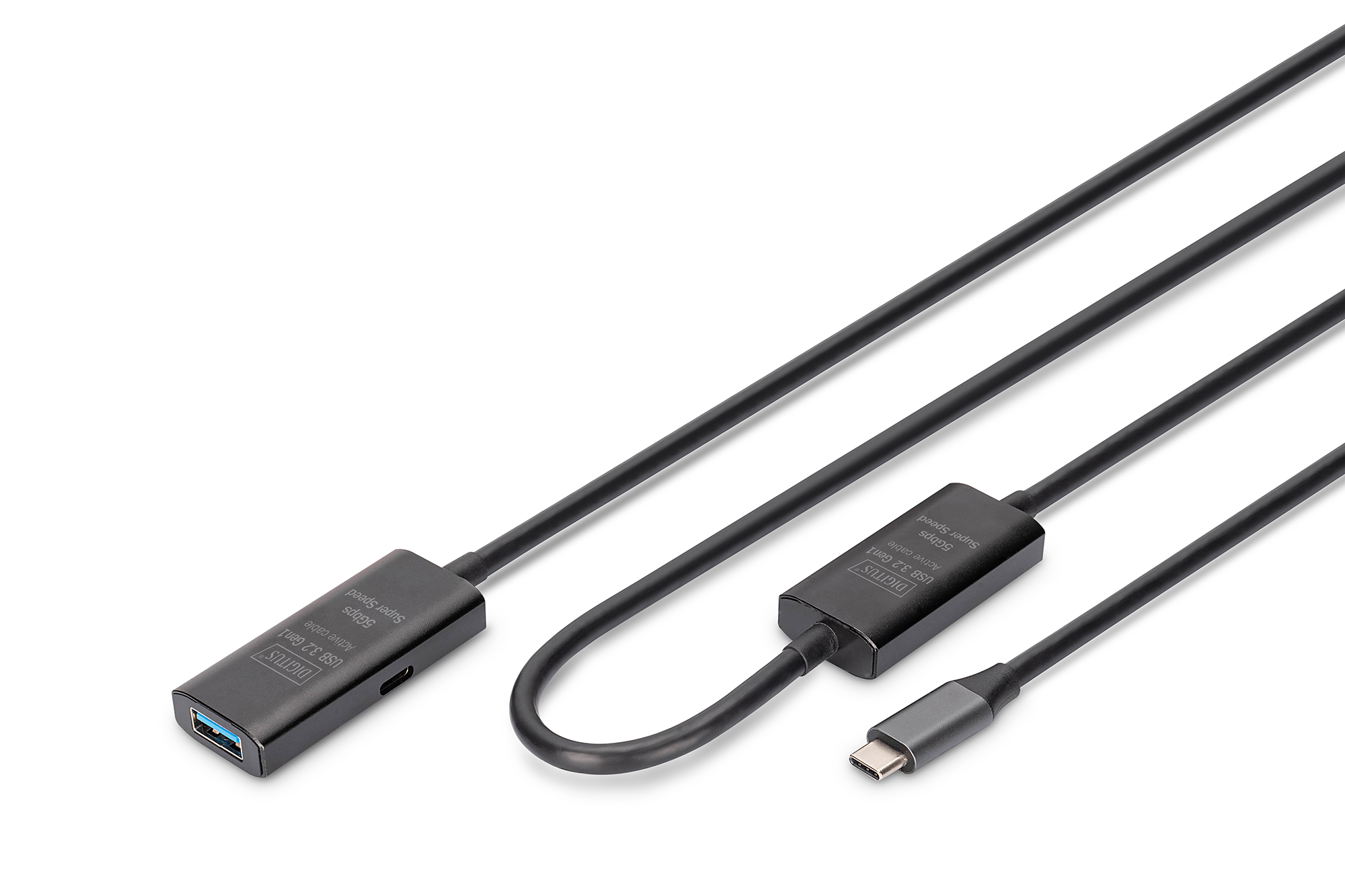 Actieve USB 3.2 Gen1 5G-verlengkabel, USB-C - USB-A, 10 m