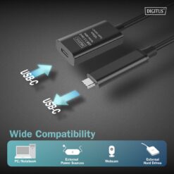 Actieve USB 3.2 Gen2 10G verlengkabel, USB-C - USB-C, 5m - Afbeelding 6