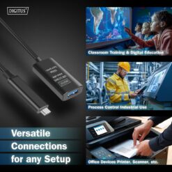 Actieve USB 3.2 Gen2 10G verlengkabel, USB-C - USB-A, 5m - Afbeelding 5