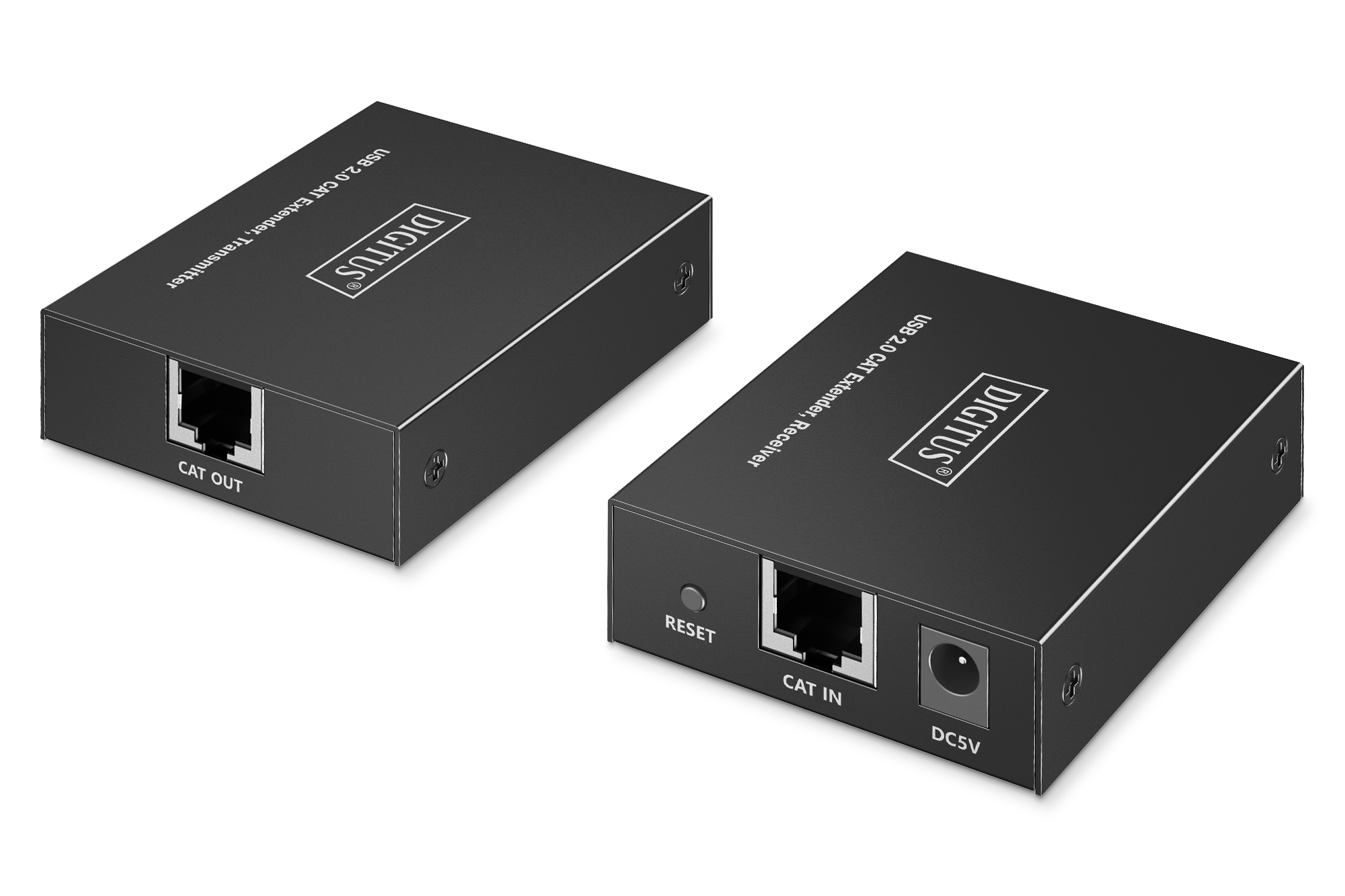 USB 2.0 CAT-verlengkabel, 4 USB-A-poorten, 150 m - Afbeelding 2