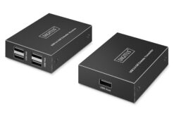 USB 2.0 CAT-verlengkabel, 4 USB-A-poorten, 150 m