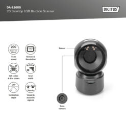 1D 2D desktop USB-barcodescanner, compatibel met QR-code - Afbeelding 5