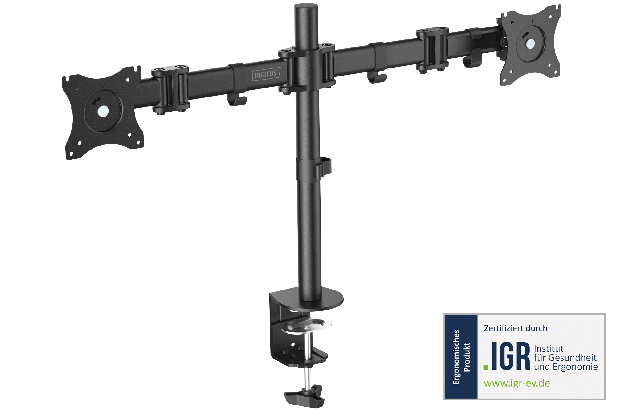 Dubbele monitorbeugel, 2x 27", 2x 8 kg - Afbeelding 4