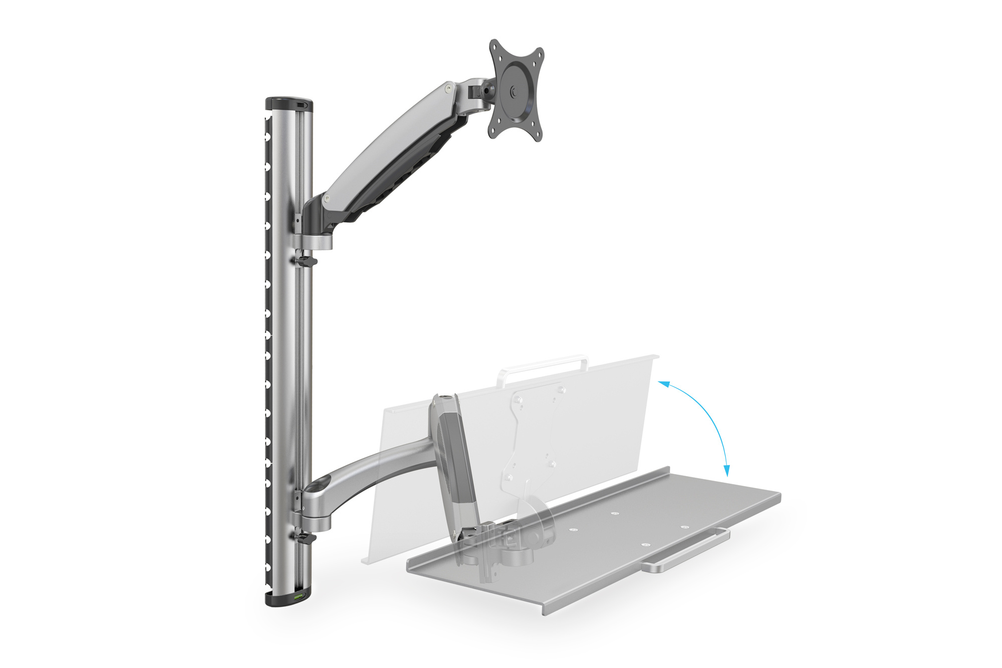 Flexibele werkplek voor wandmontage - Afbeelding 3