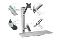 Flexibele werkplek voor wandmontage - Afbeelding 4
