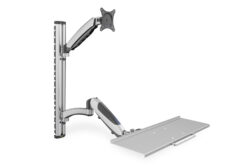 Flexibele werkplek voor wandmontage