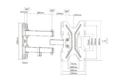 Universele LED-/LCD-monitor wandhouder - Afbeelding 3