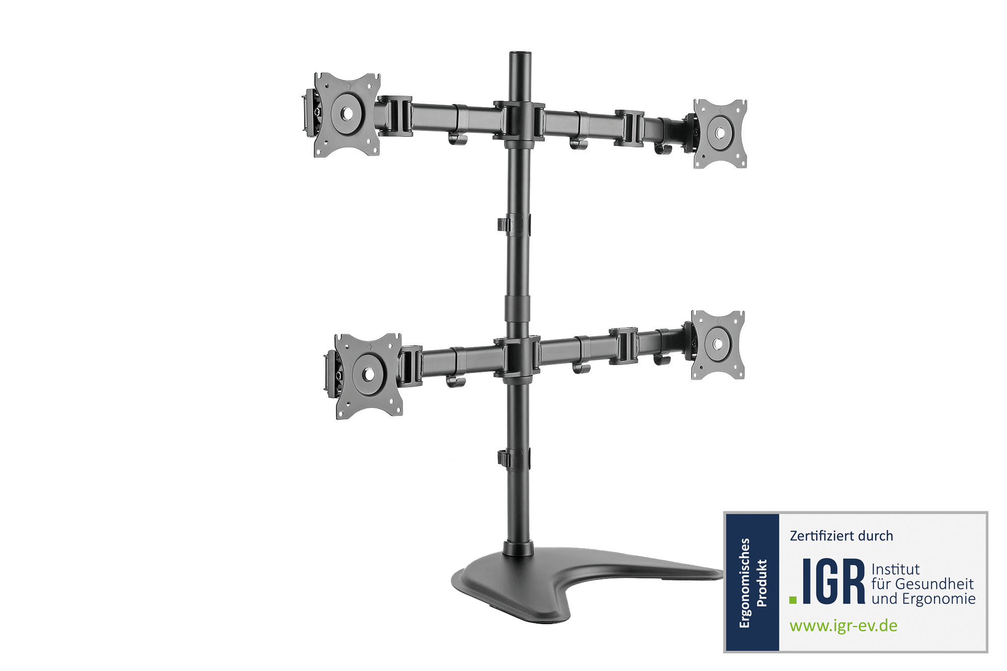 Viervoudige monitorbevestiging, 4x 27", 4x 8 kg - Afbeelding 4