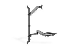 Flexibel staand/zittend werkstation voor wandmontage, één monitor - Afbeelding 4