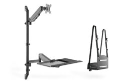 Flexibel staand/zittend werkstation voor wandmontage, één monitor - Afbeelding 10