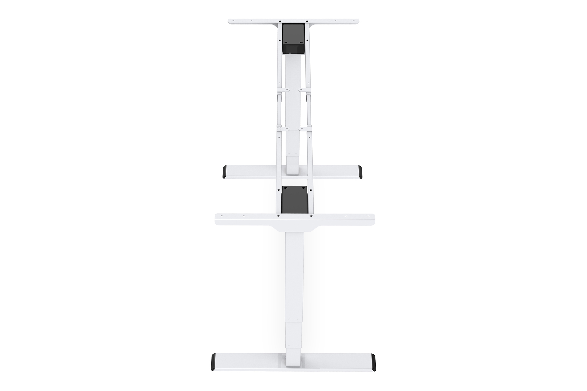 Elektrisch in hoogte verstelbaar tafelframe, dual motor, 3-traps, wit - Afbeelding 4
