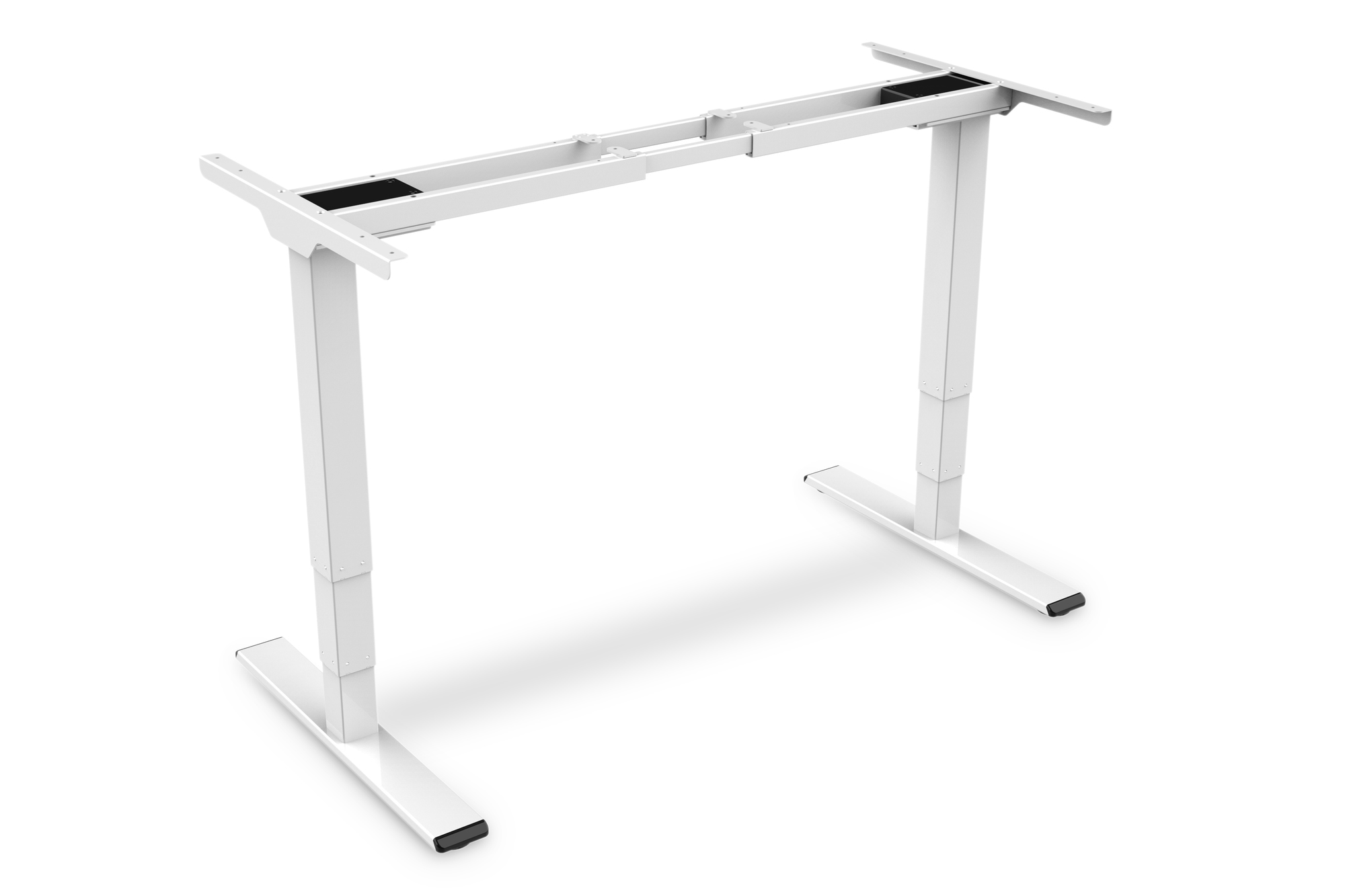 Elektrisch in hoogte verstelbaar tafelframe, dual motor, 3-traps, wit
