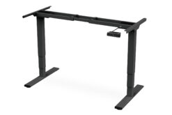 Alternative view of Elektrisch in hoogte verstelbaar tafelframe, dual motor, 3-traps, zwart