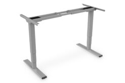Elektrisch in hoogte verstelbaar tafelframe, dual motor, 3-traps, grijs