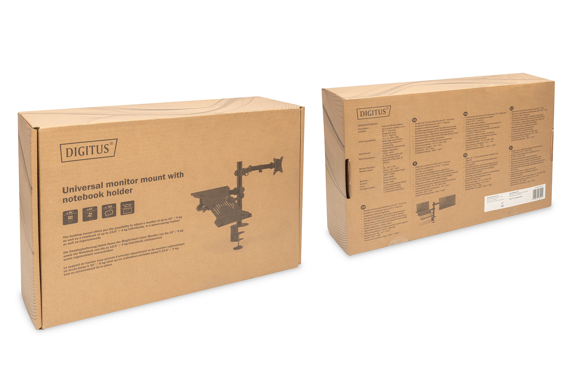 Enkele monitorbeugel & notebookbeugel, 1x32", 2x 9 kg - Afbeelding 10