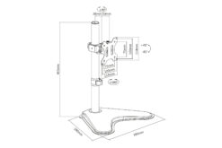 Enkele monitorstandaard, 23", 8 kg - Afbeelding 6