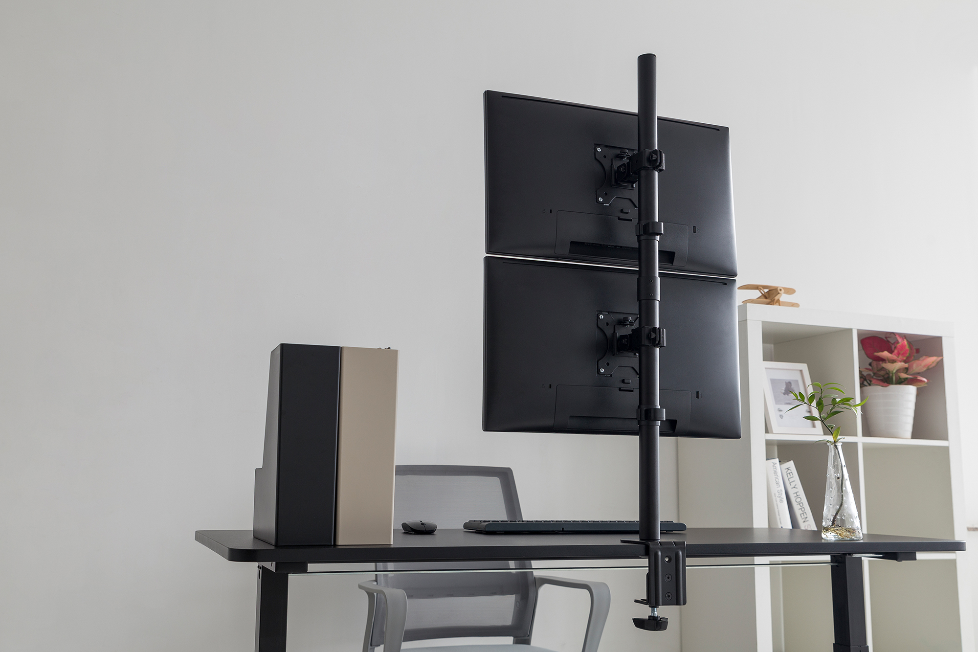 Dubbele verticale monitorbeugel, 2x 32", 2x 8 kg - Afbeelding 6