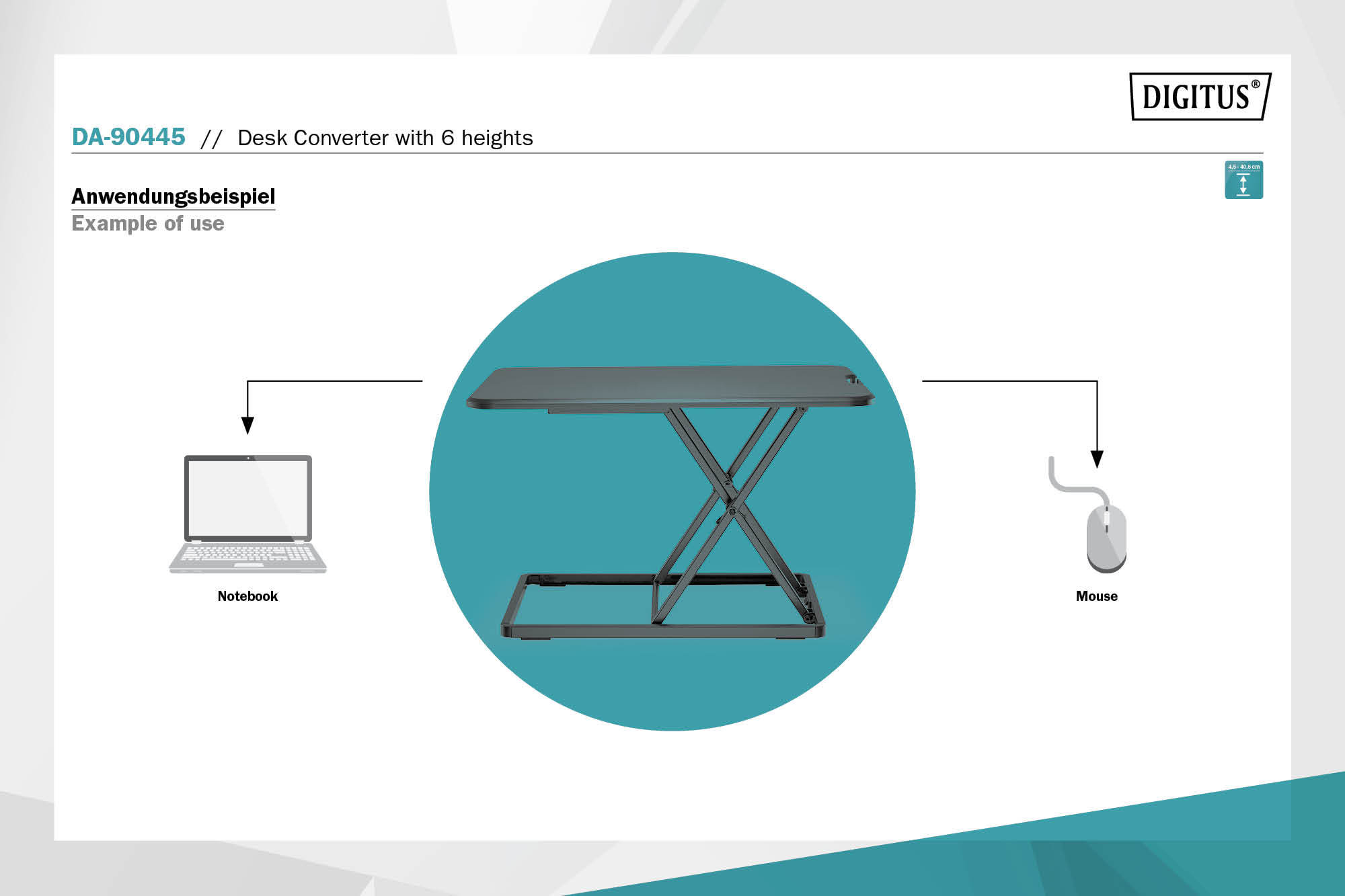 Ergonomisch opzetstuk voor sta-/zitbureau - Afbeelding 9