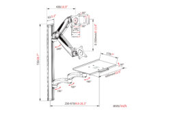 Werkstation (monitor, toetsenbord, muis) Wandmontage - Afbeelding 5