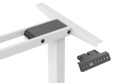 Elektrisch in hoogte verstelbaar tafelframe, 90° L-vormig, drievoudige motor, 2-staps, wit - Afbeelding 4