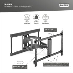Alternative view of Full Motion tv-wandhouder (37-80")
