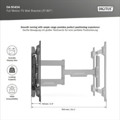 Full Motion tv-wandhouder (37-80") - Afbeelding 3