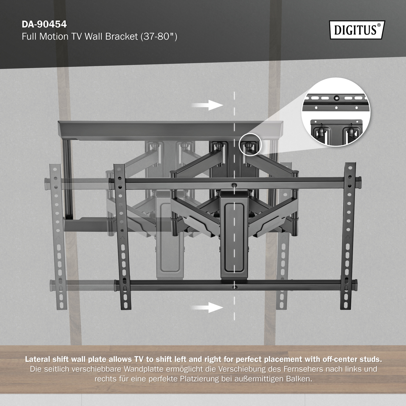 Full Motion tv-wandhouder (37-80") - Afbeelding 4
