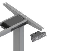 Elektrisch in hoogte verstelbaar tafelframe, 90° L-vorm, drievoudige motor, 2-staps, grijs - Afbeelding 3