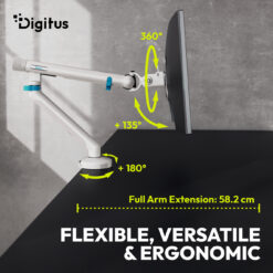 Monitorbeugel met enkel ontwerp, 35", 10 kg - Afbeelding 7