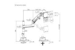 Enkele monitorsteun, 57", 27 kg - Afbeelding 4
