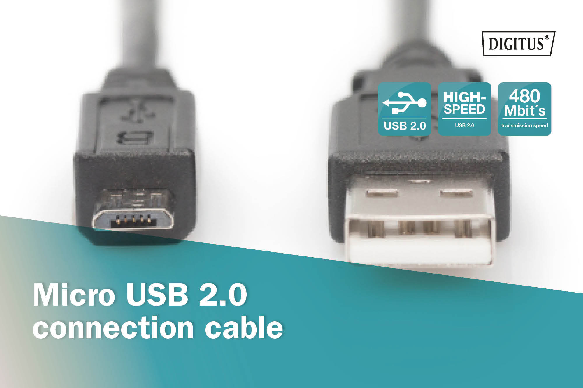 USB-A - Micro-B aansluitkabel, 1,8 m - Afbeelding 5