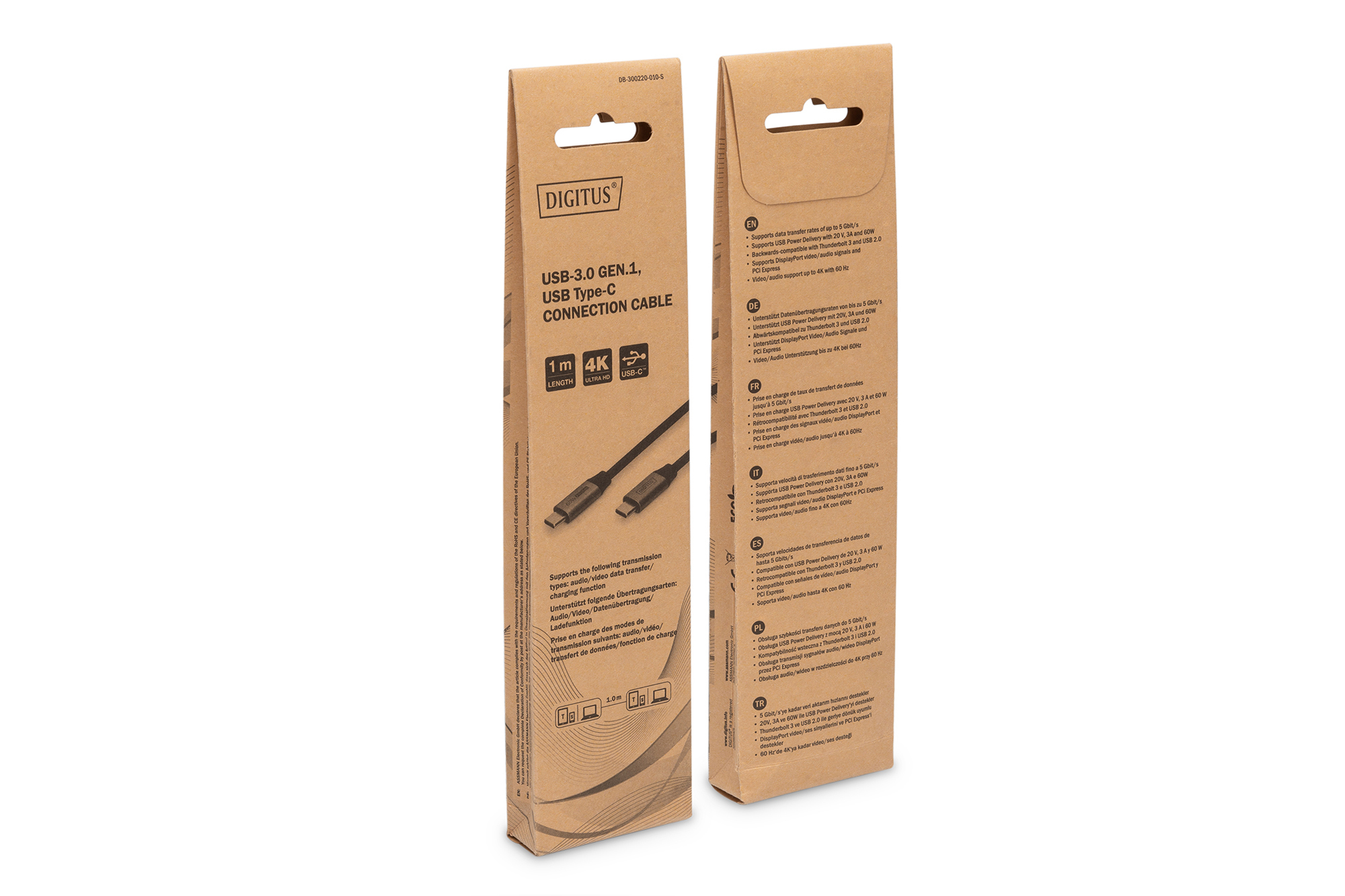 USB-C - USB-C-verbindingskabel, USB 3.2 Gen1, 4K / 60 Hz, 1m - Afbeelding 6